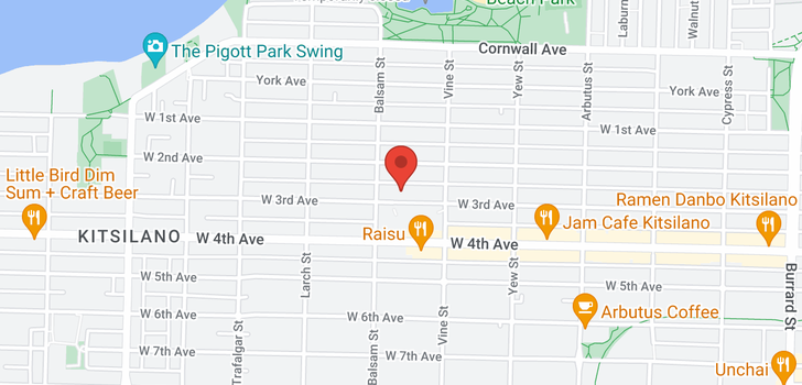 map of 301 2365 W 3RD AVENUE